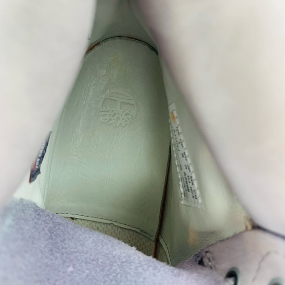 Timberland Women’s 6” Premium Waterproof Boots Size 7M Light Grey Nubuck - Picture 11 of 13